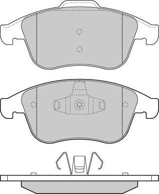 E.T.F. 12-1383 - Тормозные колодки, дисковые, комплект autospares.lv