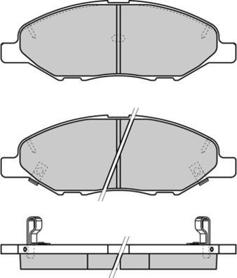 E.T.F. 12-1335 - Тормозные колодки, дисковые, комплект autospares.lv