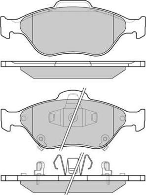 E.T.F. 12-1255 - Тормозные колодки, дисковые, комплект autospares.lv