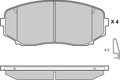 E.T.F. 12-1795 - Тормозные колодки, дисковые, комплект autospares.lv