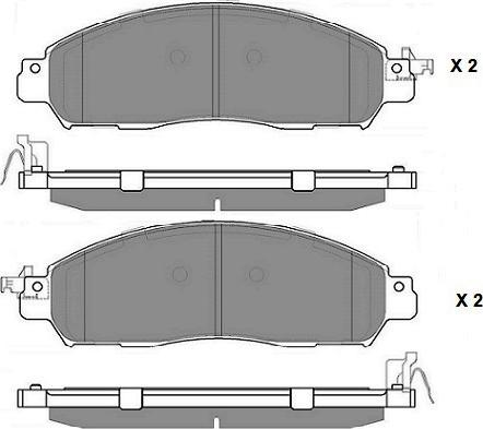 E.T.F. 12-1797 - Тормозные колодки, дисковые, комплект autospares.lv