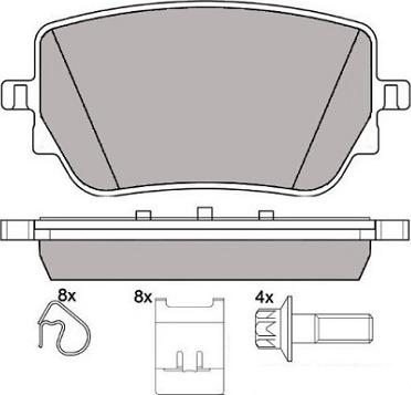 ATE 603884 - Тормозные колодки, дисковые, комплект autospares.lv