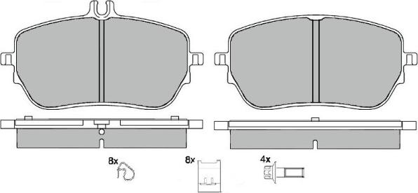 E.T.F. 12-1745 - Тормозные колодки, дисковые, комплект autospares.lv