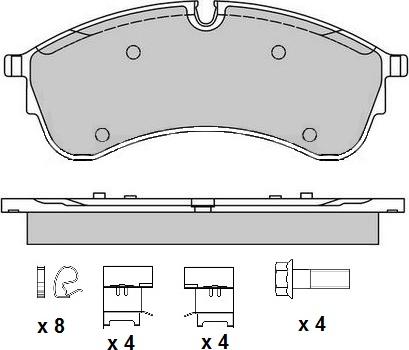 E.T.F. 12-1758 - Тормозные колодки, дисковые, комплект autospares.lv