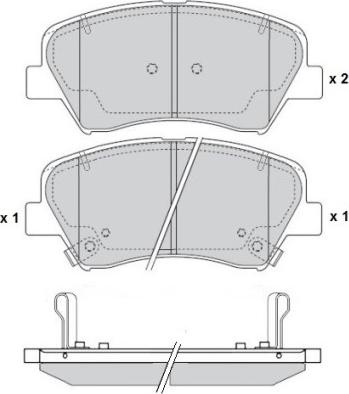 E.T.F. 12-1786 - Тормозные колодки, дисковые, комплект autospares.lv