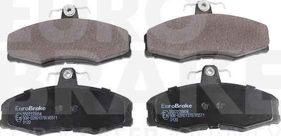 Eurobrake 5502229958 - Тормозные колодки, дисковые, комплект autospares.lv