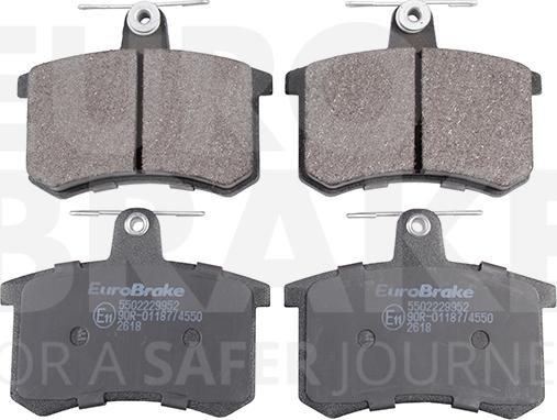 Eurobrake 5502229952 - Тормозные колодки, дисковые, комплект autospares.lv