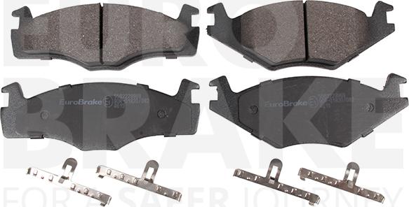 Eurobrake 5502229969 - Тормозные колодки, дисковые, комплект autospares.lv