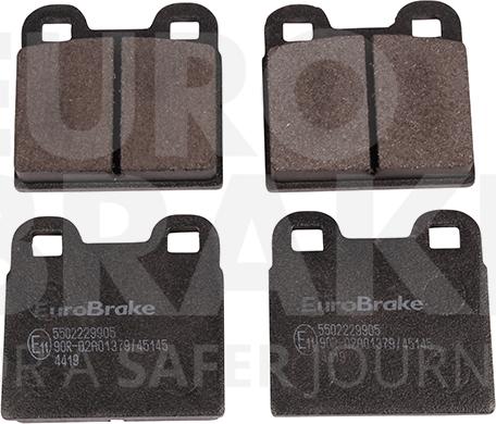 Eurobrake 5502229905 - Тормозные колодки, дисковые, комплект autospares.lv
