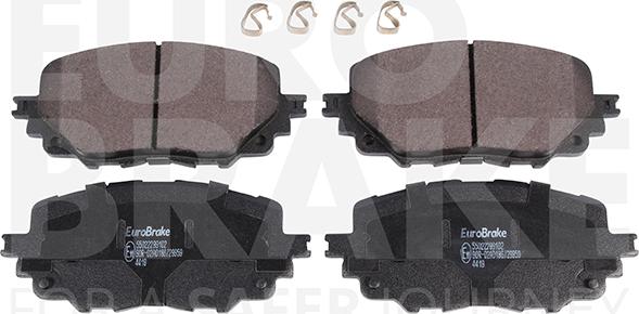 Eurobrake 55022299102 - Тормозные колодки, дисковые, комплект autospares.lv