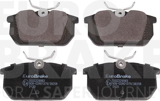 Eurobrake 5502229983 - Тормозные колодки, дисковые, комплект autospares.lv