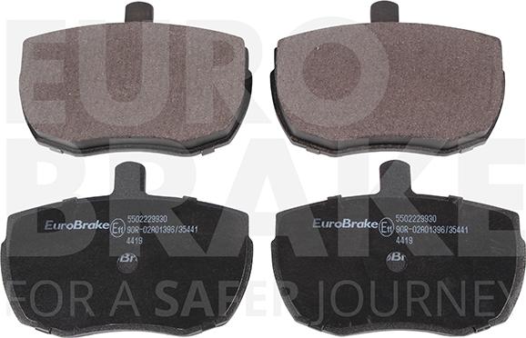 Eurobrake 5502229930 - Тормозные колодки, дисковые, комплект autospares.lv