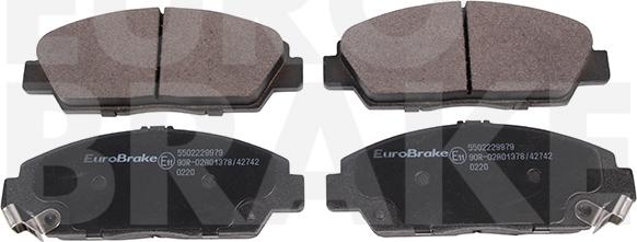 Eurobrake 5502229979 - Тормозные колодки, дисковые, комплект autospares.lv