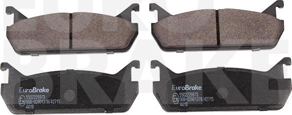 Eurobrake 5502229973 - Тормозные колодки, дисковые, комплект autospares.lv