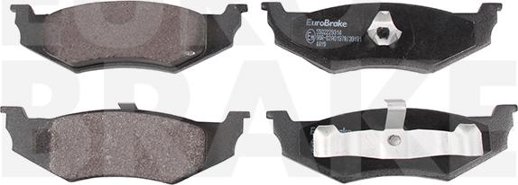 Eurobrake 5502229314 - Тормозные колодки, дисковые, комплект autospares.lv