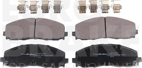 Eurobrake 5502229331 - Тормозные колодки, дисковые, комплект autospares.lv