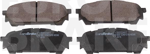 Eurobrake 5502224417 - Тормозные колодки, дисковые, комплект autospares.lv