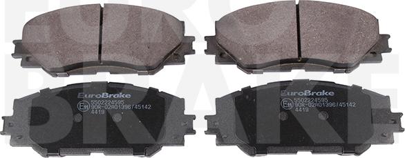 Eurobrake 5502224595 - Тормозные колодки, дисковые, комплект autospares.lv