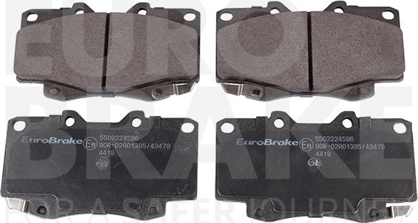 Eurobrake 5502224596 - Тормозные колодки, дисковые, комплект autospares.lv