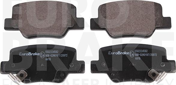 Eurobrake 5502224592 - Тормозные колодки, дисковые, комплект autospares.lv