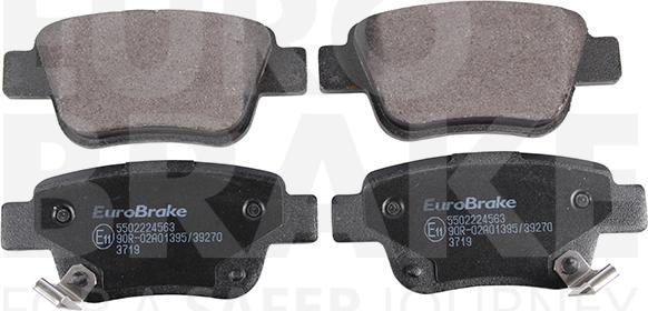 Eurobrake 5502224563 - Тормозные колодки, дисковые, комплект autospares.lv