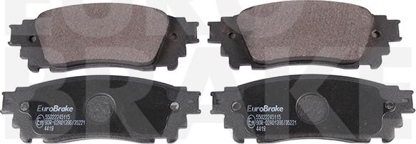 Eurobrake 55022245115 - Тормозные колодки, дисковые, комплект autospares.lv