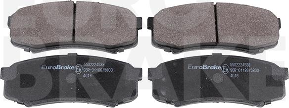 Eurobrake 5502224538 - Тормозные колодки, дисковые, комплект autospares.lv