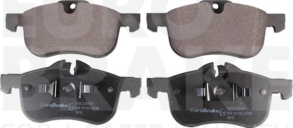 Eurobrake 5502224019 - Тормозные колодки, дисковые, комплект autospares.lv