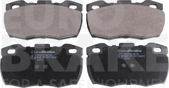 Eurobrake 5502224018 - Тормозные колодки, дисковые, комплект autospares.lv