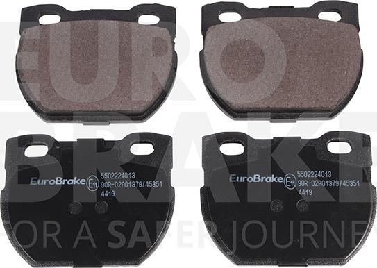 Eurobrake 5502224013 - Тормозные колодки, дисковые, комплект autospares.lv