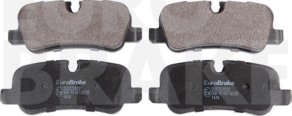 Eurobrake 5502224031 - Тормозные колодки, дисковые, комплект autospares.lv