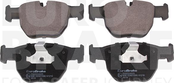 Eurobrake 5502224025 - Тормозные колодки, дисковые, комплект autospares.lv