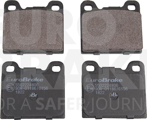 Eurobrake 5502224806 - Тормозные колодки, дисковые, комплект autospares.lv