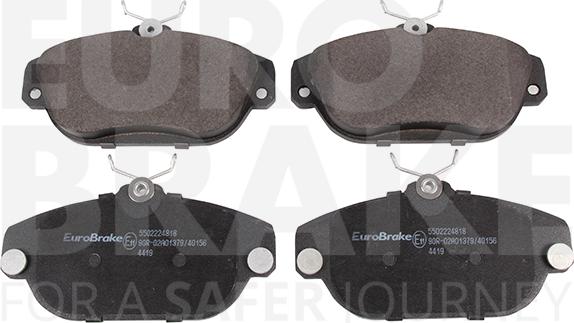 Eurobrake 5502224818 - Тормозные колодки, дисковые, комплект autospares.lv