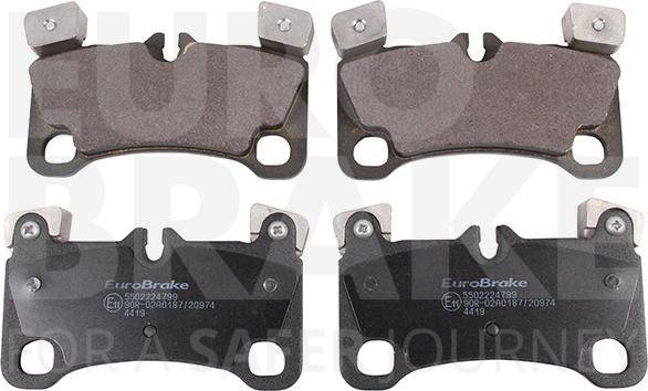 Eurobrake 5502224799 - Тормозные колодки, дисковые, комплект autospares.lv