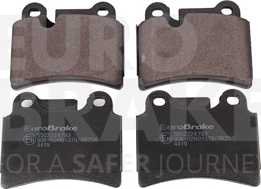 Eurobrake 5502224793 - Тормозные колодки, дисковые, комплект autospares.lv