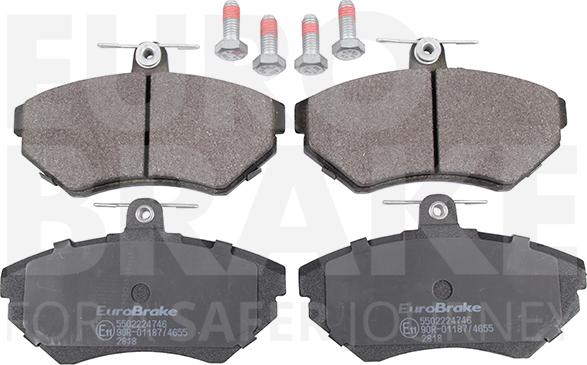 Eurobrake 5502224746 - Тормозные колодки, дисковые, комплект autospares.lv