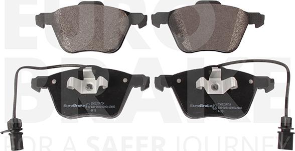 Eurobrake 5502224754 - Тормозные колодки, дисковые, комплект autospares.lv