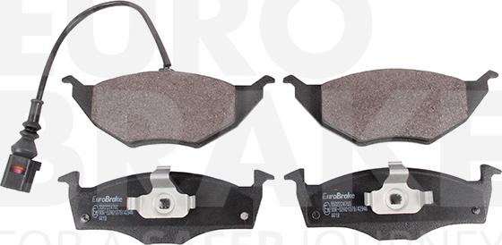 Eurobrake 5502224760 - Тормозные колодки, дисковые, комплект autospares.lv