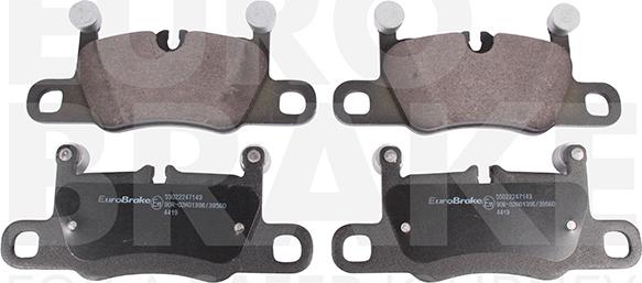 Eurobrake 55022247143 - Тормозные колодки, дисковые, комплект autospares.lv