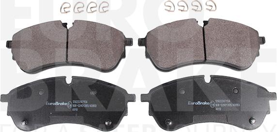 Eurobrake 55022247154 - Тормозные колодки, дисковые, комплект autospares.lv