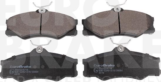 Eurobrake 5502224718 - Тормозные колодки, дисковые, комплект autospares.lv