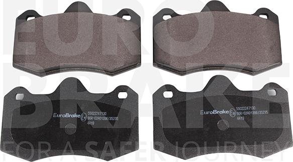 Eurobrake 55022247130 - Тормозные колодки, дисковые, комплект autospares.lv