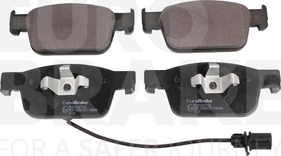 Eurobrake 55022247124 - Тормозные колодки, дисковые, комплект autospares.lv