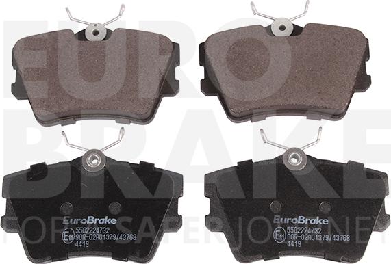 Eurobrake 5502224732 - Тормозные колодки, дисковые, комплект autospares.lv