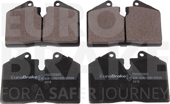 Eurobrake 5502225605 - Тормозные колодки, дисковые, комплект autospares.lv