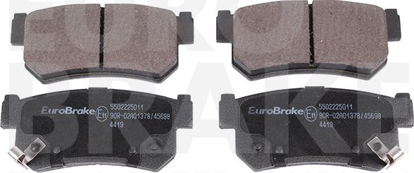 Eurobrake 5502225011 - Тормозные колодки, дисковые, комплект autospares.lv