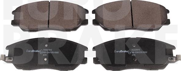 Eurobrake 5502225012 - Тормозные колодки, дисковые, комплект autospares.lv