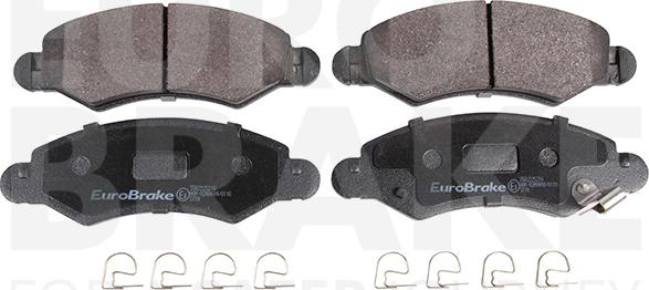 Eurobrake 5502225216 - Тормозные колодки, дисковые, комплект autospares.lv