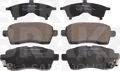 Eurobrake 5502225228 - Тормозные колодки, дисковые, комплект autospares.lv